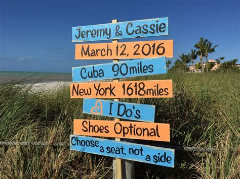 Beach Directional Wedding Sign