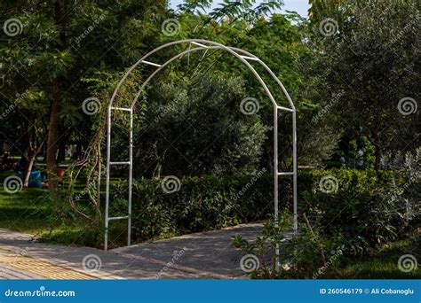 For Flowers Arch Trellis Frame Stock Image - Image of gate, plant ...