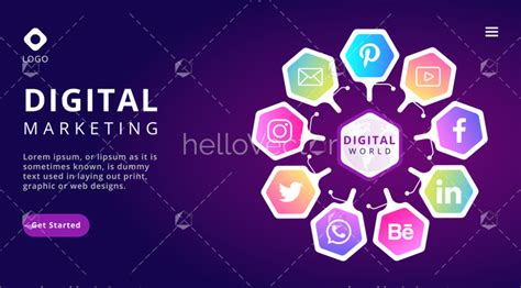 Digital marketing website template - Vector illustration - Download ...