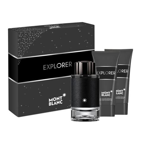 Mont Blanc Explorer For Men - Gift Set With 100ml EDP Spray, 100ml ...