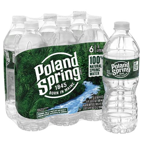 POLAND SPRING Brand 100% Natural Spring Water, 16.9-ounce plastic ...