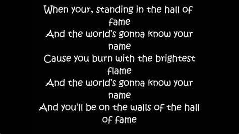 The Script (ft Will.i.am) - Hall Of Fame Lyrics - YouTube