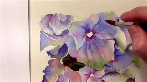 How to paint hydrangeas in watercolor - Online Tutorial and Watercolor ...