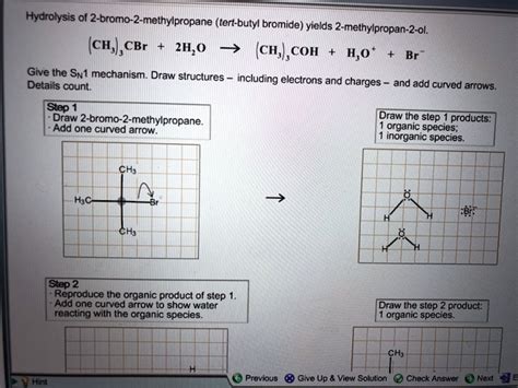 SOLVED: Hydrolysis of 2-bromo-2-methylpropane (tert-butyl bromide ...