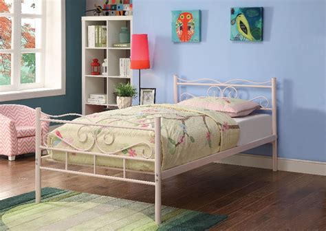 Coaster 400030T Metal Twin Pink Bed Frame