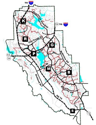 Peachtree City Golf Cart Path Map - China Map Tourist Destinations