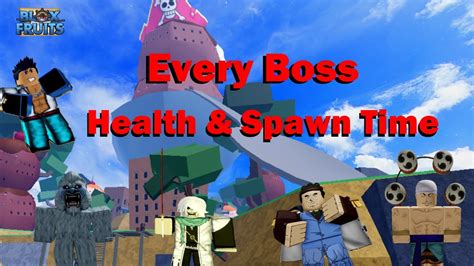 [Blox Fruits] Every Bosses Health And Spawn Time [Update 17 Part 2 ...