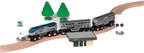 Amtrak Wooden Train P42 Superliner Set Compatible with Other Railroads ...