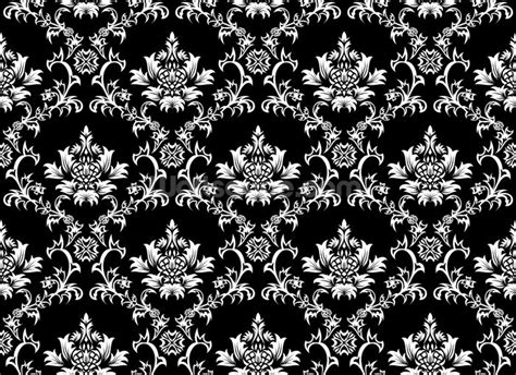 Damask - Black Wallpaper Wall Mural | Wallsauce USA