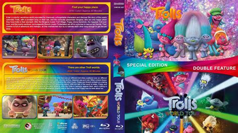 Trolls Double Feature R1 Custom Blu-Ray Cover - DVDcover.Com