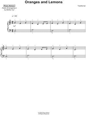 "Oranges and Lemons" Sheet Music - 2 Arrangements Available Instantly ...