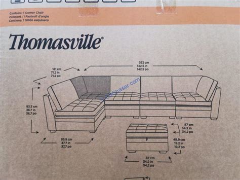 Thomasville Tisdale Fabric Sectional with Storage Ottoman – CostcoChaser