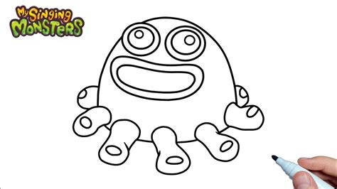 How to draw a Toe Jammer from My Singing Monsters - YouTube