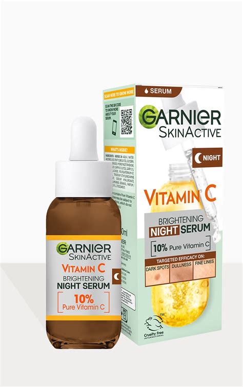 Garnier Targeted Anti Dark Spot Night Face Serum 10% Pure Vitamin C ...