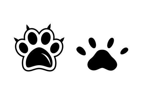 Cat and Dog Paw Silhouettes | Dog paws, Dog cat, Paw