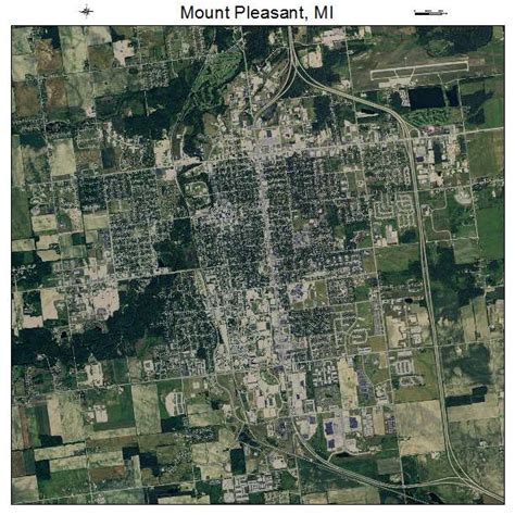 Aerial Photography Map of Mount Pleasant, MI Michigan