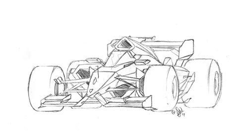 Formula 1 Race Car Drawing