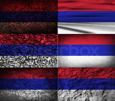 Flag of Republika Srpska with old texture. Vector | Stock vector ...