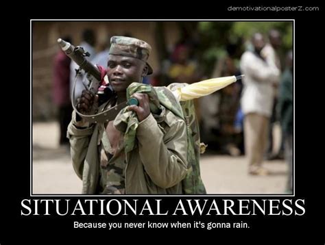 Situational Awareness Umbrella - motivational poster