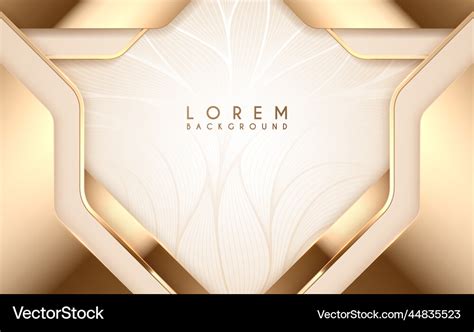 White and gold abstract luxury background Vector Image