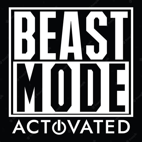 Premium Vector | Beast mode activated