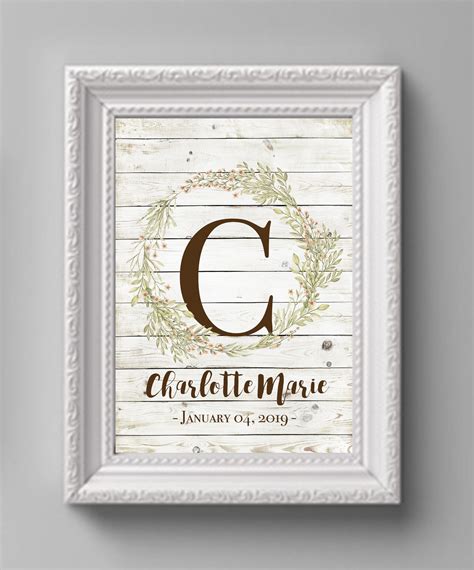 Personalized Nursery Name Sign PRINTABLE Custom Name Print - Etsy