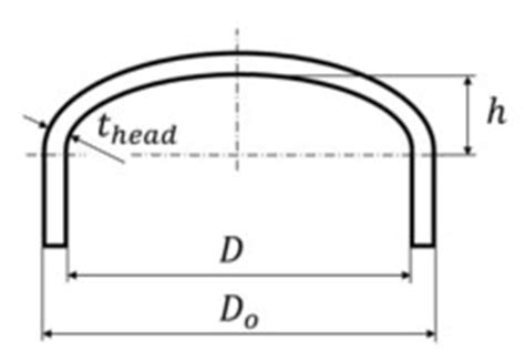 Calculation of elliptical heads according to ASME Code Section VIII ...