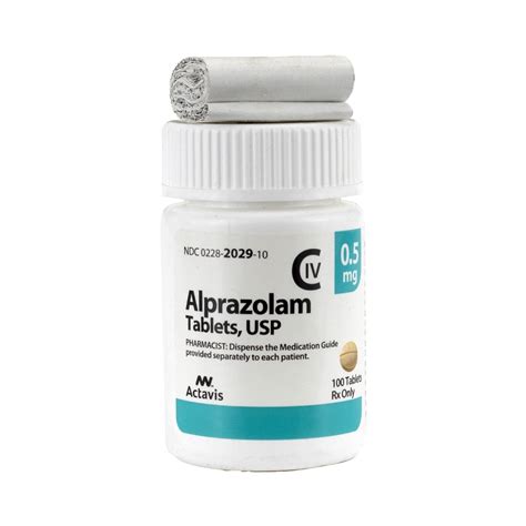 Alprazolam [C-IV], 0.5mg, 100 Tablets/Bottle | McGuff