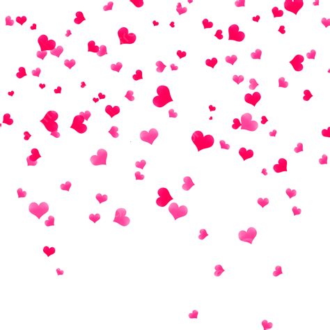 Falling Papers PNG Picture, Pink Valentine Falling Heart Paper, Float ...