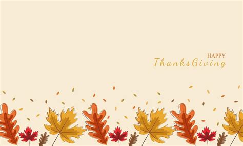 happy thanksgiving background autumn leaves holiday 3339173 Vector Art ...