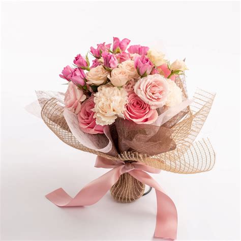 (BQ01) Floral Bouquet Pink Rose – The FLOWER SHOP waikiki