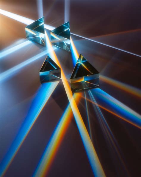 Perspective of genesis - Light rays in prism. Ray rainbow spectrum ...