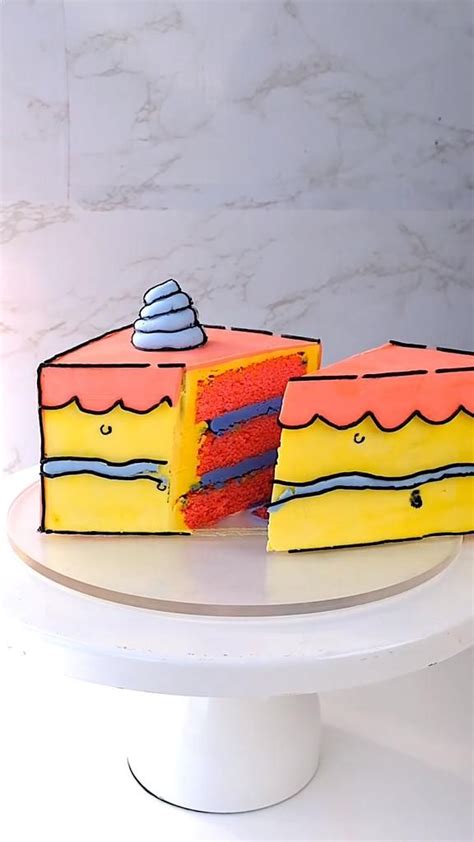 cartoon cake | Crazy cakes, Cute desserts, Cake decorating tutorials