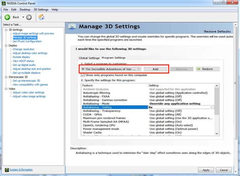 Use your dedicated graphic card with Artlantis on Windows : Studio Base 2