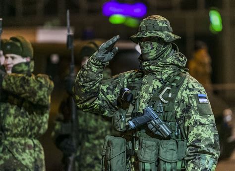 Estonian Special Ops member during Parade Rehersal. Army Soldier ...