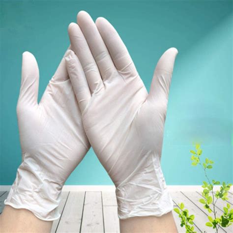 Gloves Latex Powdered Disposable for Food Service Size Medium 100pcs ...