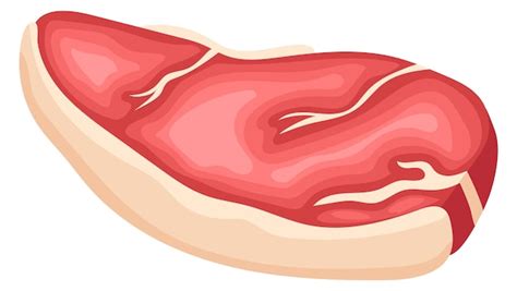 Premium Vector | Sirloin icon cartoon raw pork meat steak