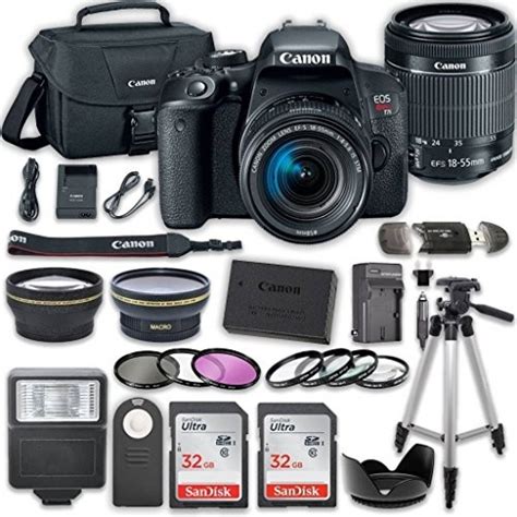 Kit Cámara DSLR Canon EOS Rebel T7i Con Lentes y Accesorios