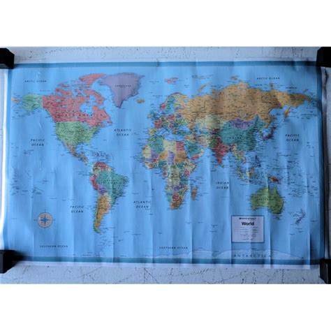 Rand McNally World Map Wall Hanging