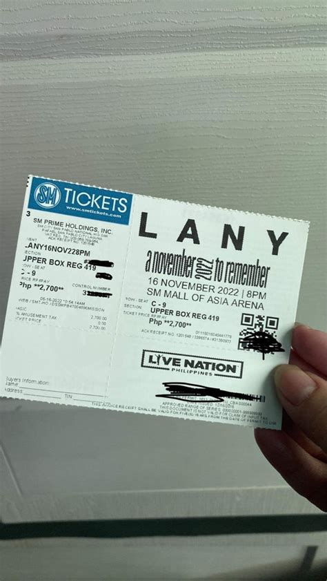 LANY Concert Ticket, Tickets & Vouchers, Event Tickets on Carousell