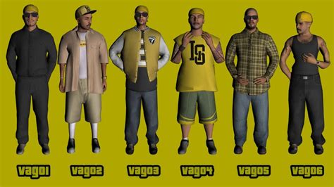 GTA San Andreas LOS VAGOS Skins from GTA 5 for GTA SA Mod - GTAinside.com