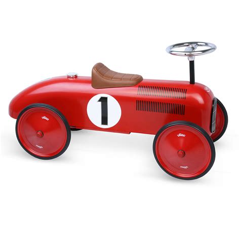 Kids Classic Vintage Racer Metal Ride On Push Car | Apple Red — RideOns ...