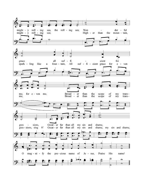 Wonderful Grace Of Jesus pg. 2 | Praise songs, Hymn sheet music, Hymn music