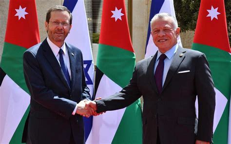 Herzog welcomed by honor guard at Amman palace, meets with Jordanian ...