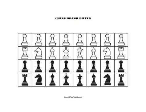 Chess Board Pieces | Chess pieces, Free stencils printables templates ...