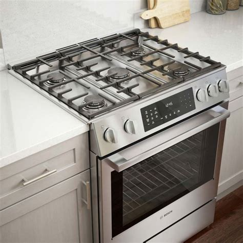 Bosch® 800 Series 30" Stainless Steel Slide In Dual Fuel Range ...