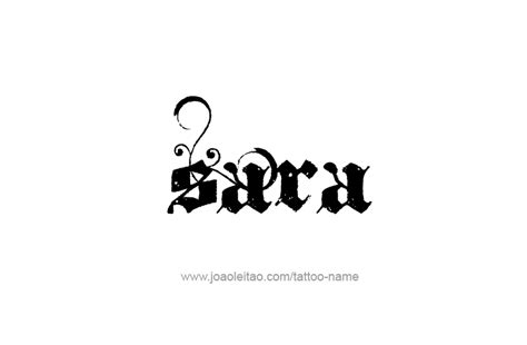 Sara Name Tattoo Designs