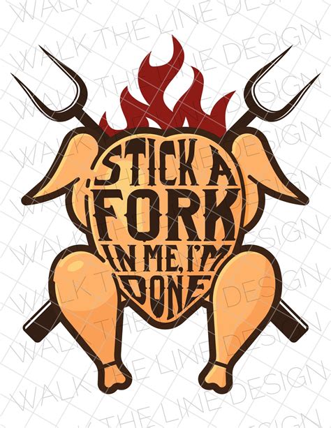 Stick a Fork in Me I'm Done Funny Thanksgiving Saying - Etsy