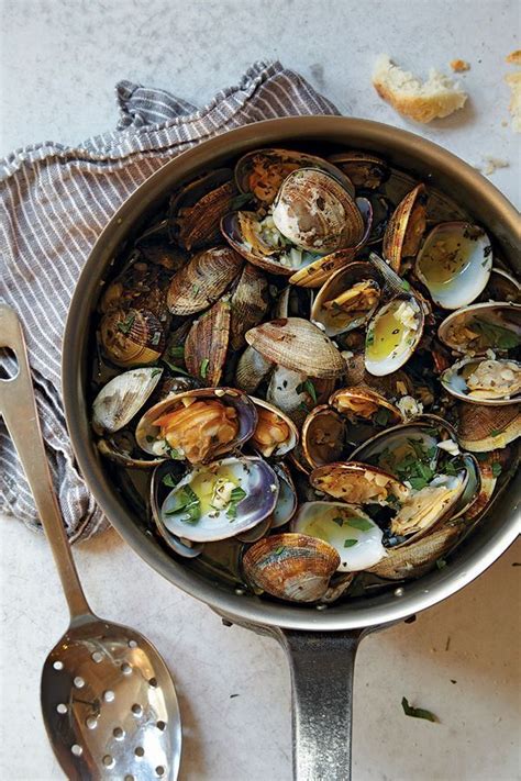 Garlic-Steamed Manila Clams Recipe | SAVEUR | Shellfish recipes, Clam ...