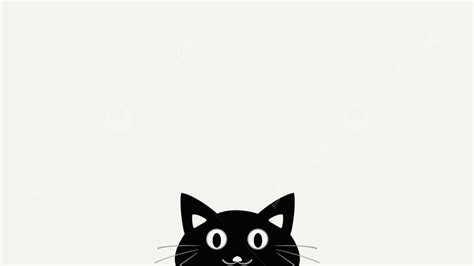 Cartoon Minimalistische Kat Achtergrond, Kattenachtergrond ...